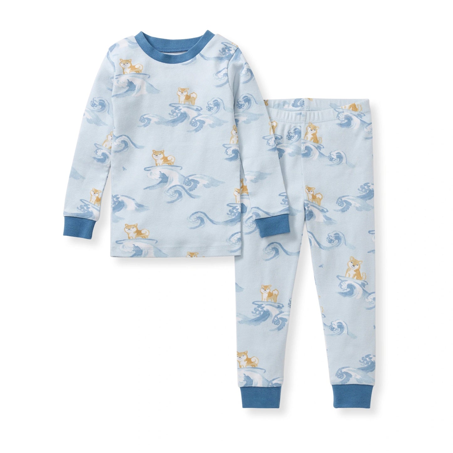 ORGANIC COTTON PAJAMAS - SURFER PUPS - 2 PIEZAS