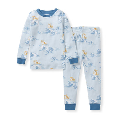 ORGANIC COTTON PAJAMAS - SURFER PUPS - 2 PIEZAS