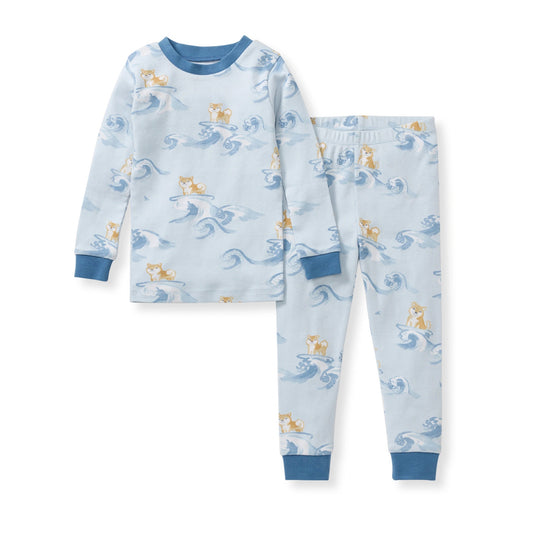 ORGANIC COTTON PAJAMAS - SURFER PUPS - 2 PIEZAS