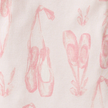 ORGANIC COTTON PAJAMAS - BALLET SLIPPERS - 2 PIEZAS