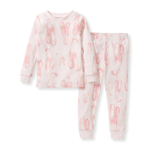 ORGANIC COTTON PAJAMAS - BALLET SLIPPERS - 2 PIEZAS
