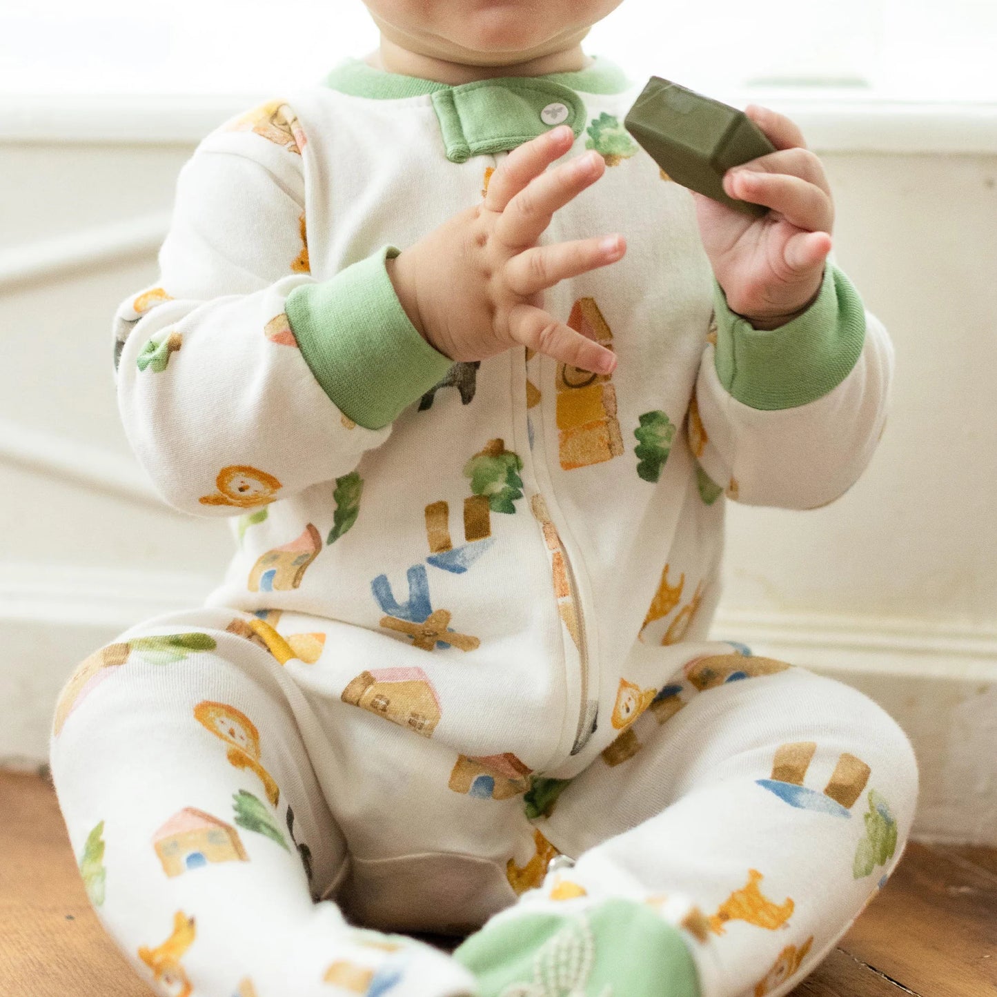 ORGANIC COTTON PAJAMAS - BLOCK VILLAGE - 1 PIEZA