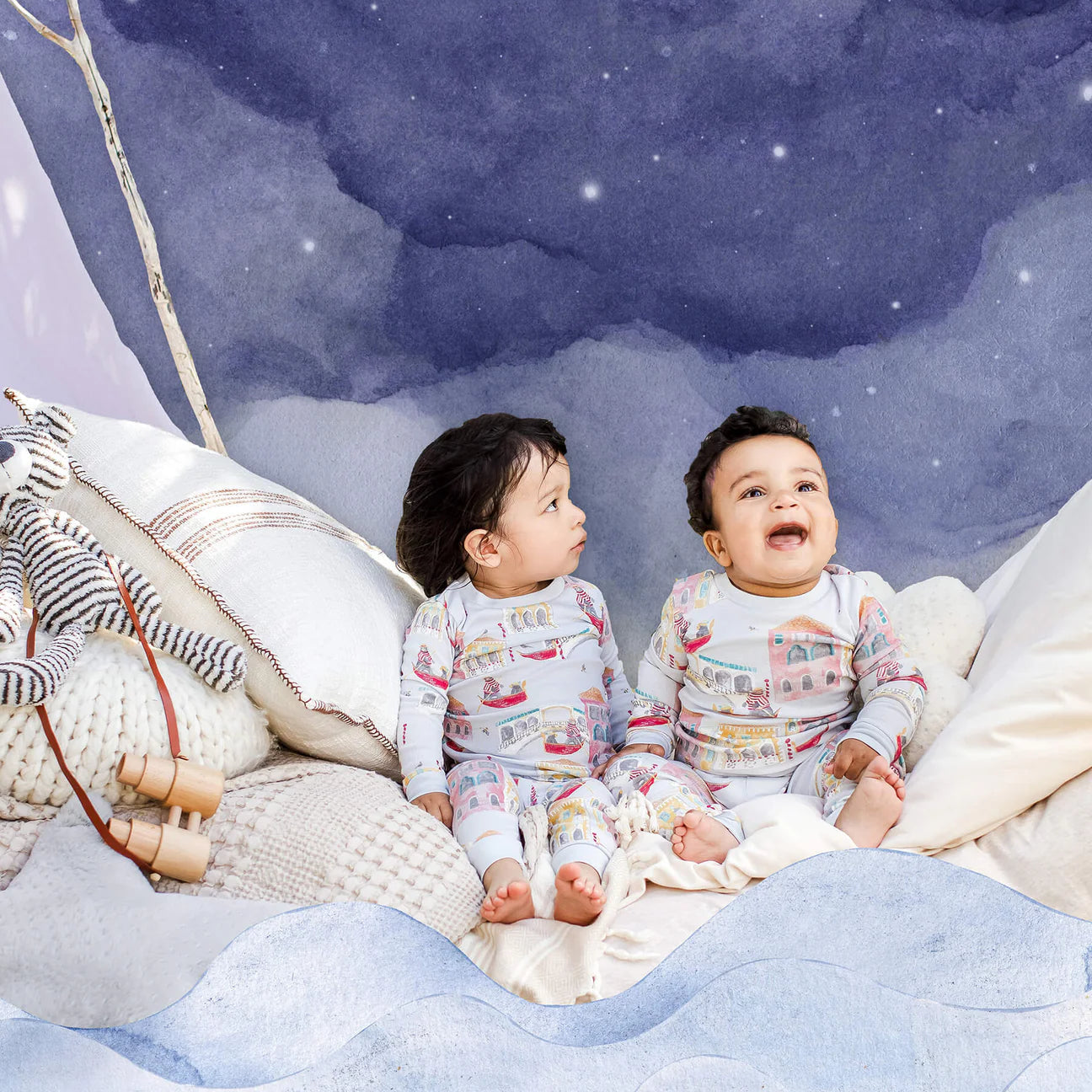 ORGANIC COTTON PAJAMAS - ON THE GONDOLA - 2 PIEZAS