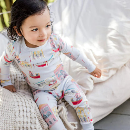 ORGANIC COTTON PAJAMAS - ON THE GONDOLA - 2 PIEZAS