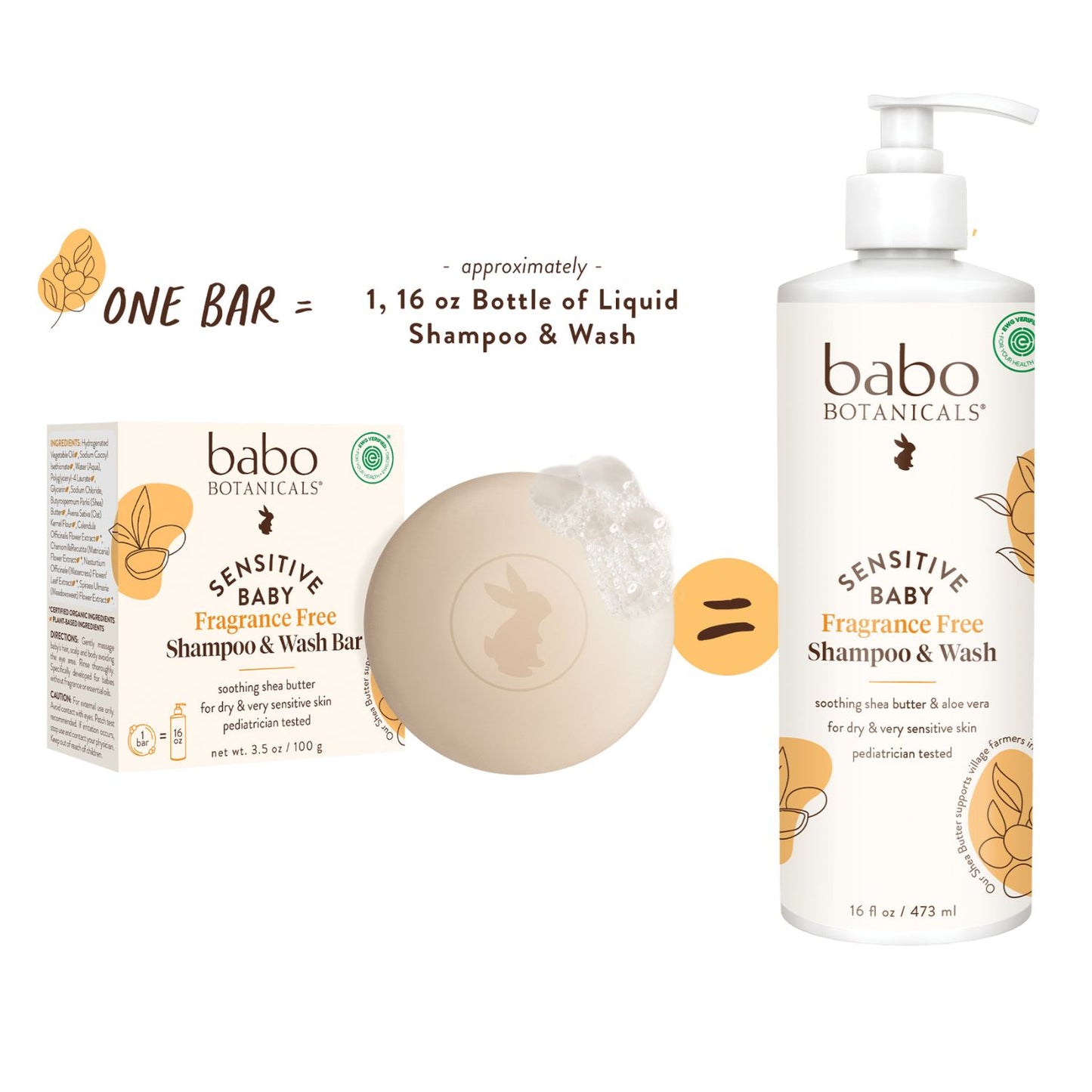 SENSITIVE BABY SHAMPOO & WASH BAR