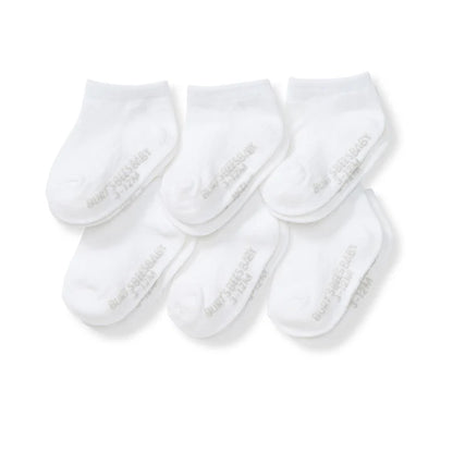 SOLID ORGANIC COTTON ANKLE SOCKS - 6 PACK