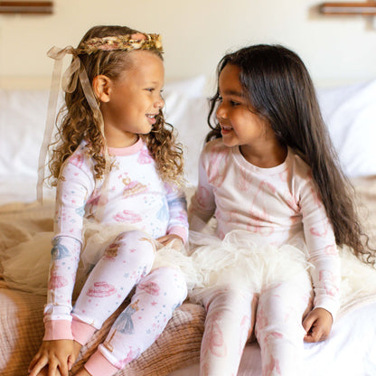 ORGANIC COTTON PAJAMAS - BALLET SLIPPERS - 2 PIEZAS