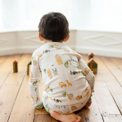 ORGANIC COTTON PAJAMAS - BLOCK VILLAGE - 2 PIEZAS