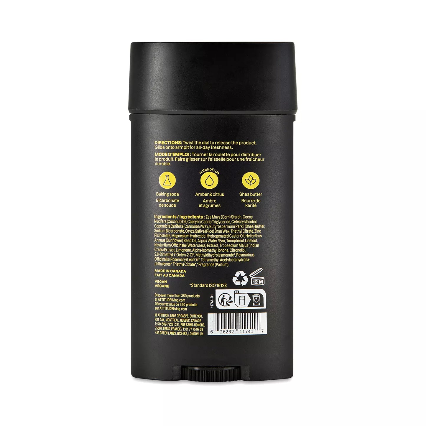 SUPER LEAVES MEN DEODORANT - AMBER & CITRUS