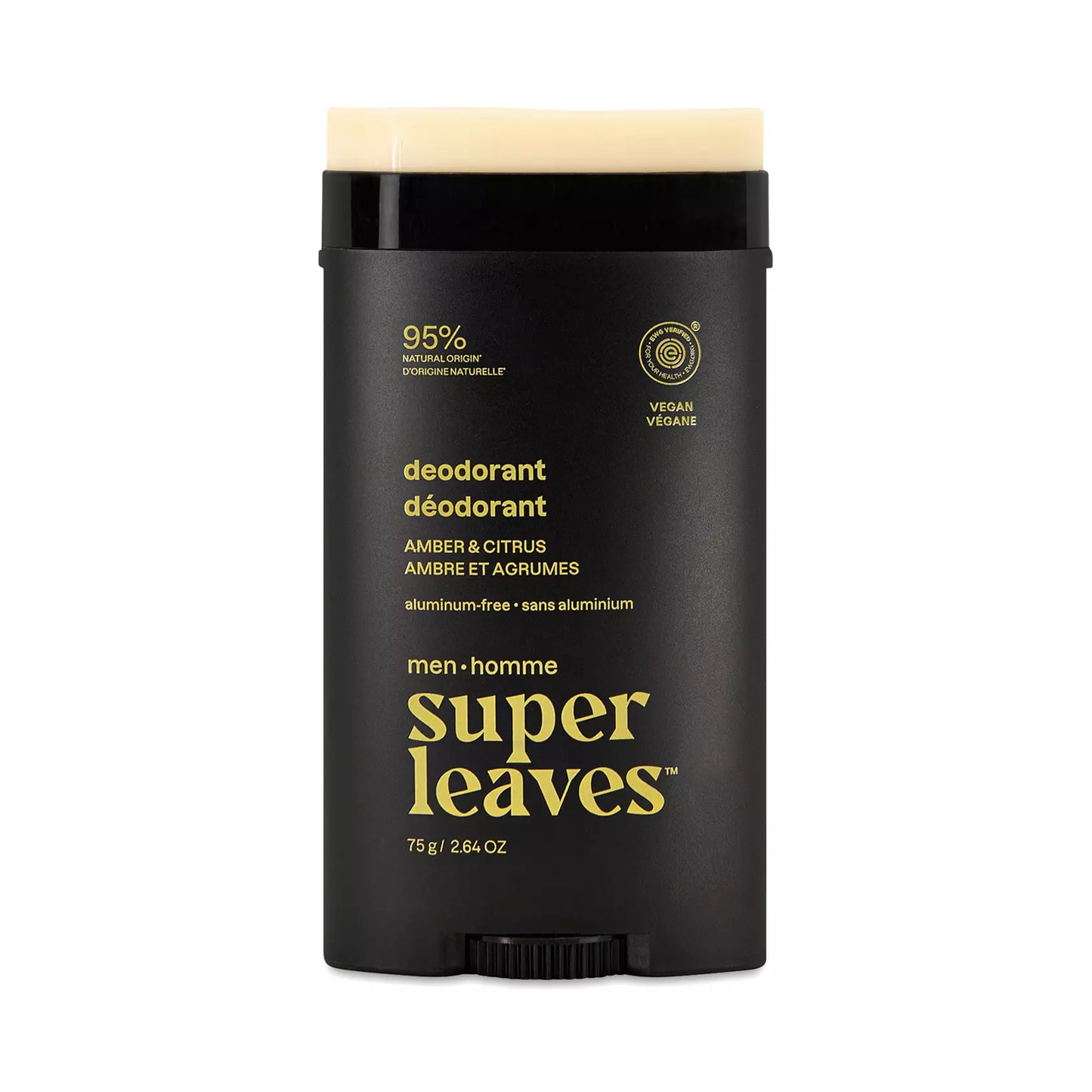SUPER LEAVES MEN DEODORANT - AMBER & CITRUS