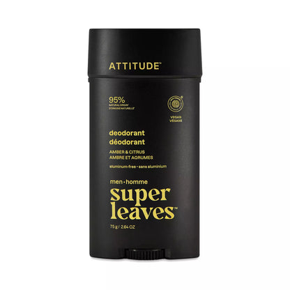 SUPER LEAVES MEN DEODORANT - AMBER & CITRUS