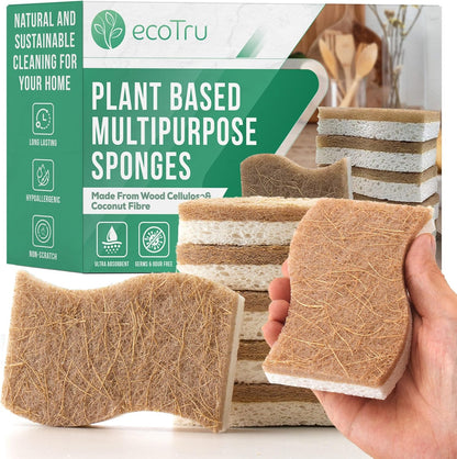 PLANT BASED MULTIPURPOSE SPONGE - 6 PACK