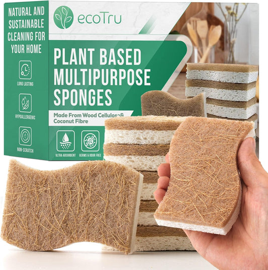 PLANT BASED MULTIPURPOSE SPONGE - 6 PACK