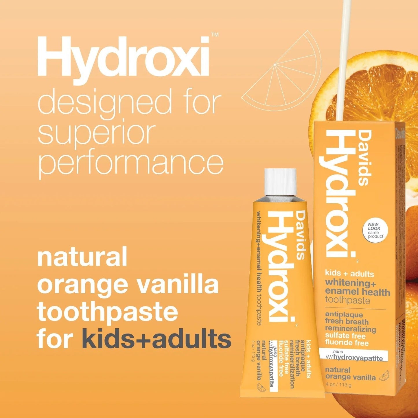 KIDS + ADULTS PREMIUM NANO-HYDROXYAPATITE TOOTHPASTE - ORANGE VANILLA