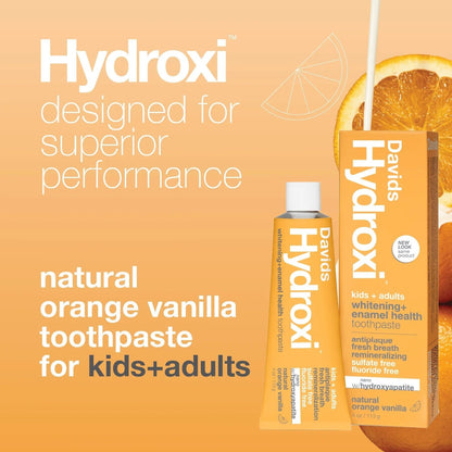 KIDS + ADULTS PREMIUM NANO-HYDROXYAPATITE TOOTHPASTE - ORANGE VANILLA