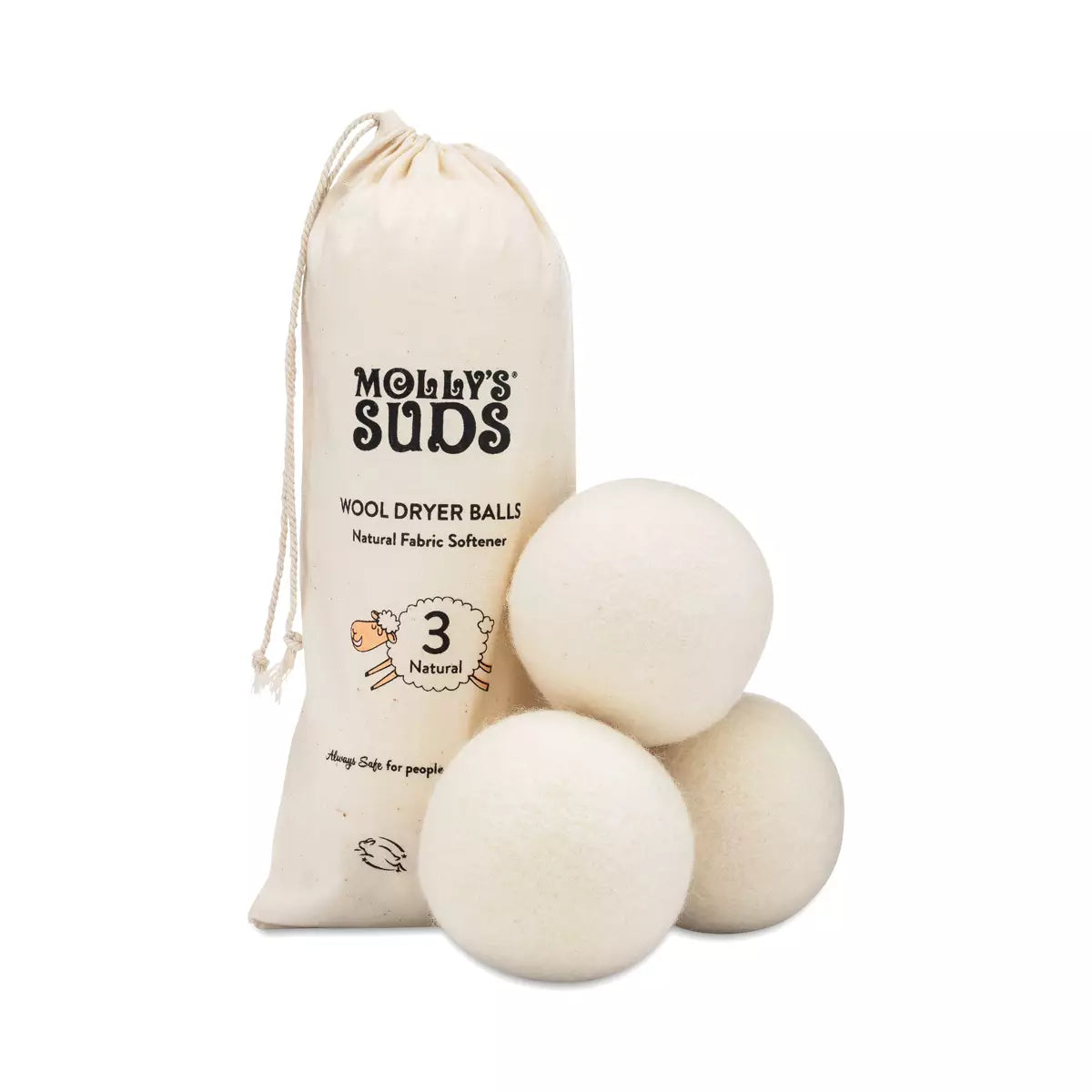 100% Wool Dryer Balls 3-Pack